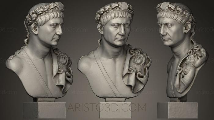Busts and heads antique and historical (BUSTA_0159) 3D model for CNC machine